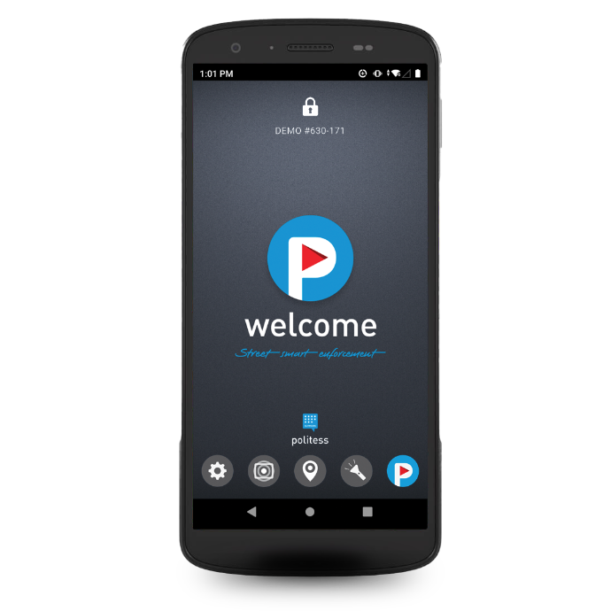 Zebra TC27 Specification Zebra TC27 mobile device with Politess Welcome home screen