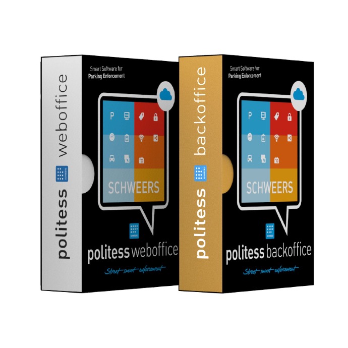 2 module boxes Politess Weboffice and Backoffice